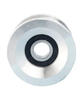 Heavy Duty Single Sheave Bearing Roller for Cable Guidance in U Channel with 85 Mm OD and 20 Mm Bore 41 Mm Wide Rope Guide and Rigging Hoist Wheel, silver bearing roller