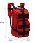 Heavy Duty 25L Waterproof Hiking Backpack For Outdoors Rucksack With Laptop Compartment Expandable Design Side Bottle Holder