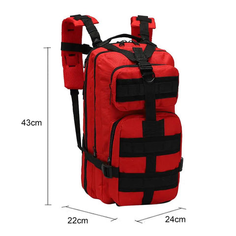 Heavy Duty 25L Waterproof Hiking Backpack For Outdoors Rucksack With Laptop Compartment Expandable Design Side Bottle Holder