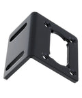 Four Pack JGY370 Worm Motor Mount Brackets, L Shaped Steel Base Holders With Screws for Worm Gear Motors, 3mm Thick Black Bracket