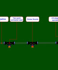 Diagram showing Garden Misting Nozzles Stainless Steel Atomizing Mister Sprayer Nozzles 0.15mm Orifice, pipeline connection components.