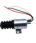 12V Solenoid Valve For Heavy Duty Machinery Replacement Direct Fit Part 208454, silver metal body with wiring
