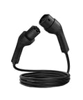 Plug And Play Type 2 To Type 2 Ev Charging Cable 32 Amp 3 Phase 22 Kw 5 Meter with two connectors and thick black wire.