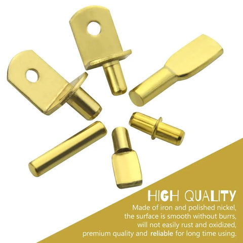 Heavy Duty Shelf Pin Set 120 Pcs 4 Styles Nickel Plated Iron Shelf Pegs for Wardrobe Cabinets Bookshelves Iron Pegs