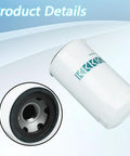 Close-up of single filter from Six Piece Hydraulic Filter Set Compatible With B L M And MX Series Compact Tractors Including B20 B21