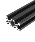 Top Notch 2040 V Slot Aluminum Extrusion Profile Black Anodized 6063 T5 Alloy showcasing cross-section for CNC fabrication.