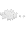 Pile of Eight Teeth Plastic Gear Wheel 1.5mm Hole Dia For Toy Car Motor Shaft, 50 Pack White Gear Wheels
