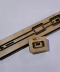 DIY Leather Shape Cutters Punch Die Set For Keychains And Small Leather Goods on wooden base