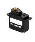 Compact Yet Kickass 9 Gram Servo With Rock Solid Metal Gearbox and Three Point Five Kilograms of Heavy Duty Torque angled view.