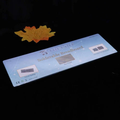 Packaging of Universal Solderable Breadboard PCB Prototype Shield Double Sided Board With Tinned Gold Plated Holes visible