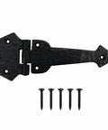 7 Inch Beveled Arrow Decorative Black Hinges For Doors Gates Cabinets Barn Closets Heavy Duty Cast Iron Hardware With Rust Resistant Finish
