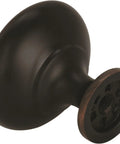 Oil Rubbed Bronze Edona One And A Quarter Inch Cabinet Knob Set, 10 Pack, Classic Drawer Hardware For Cabinets And Furniture, side view