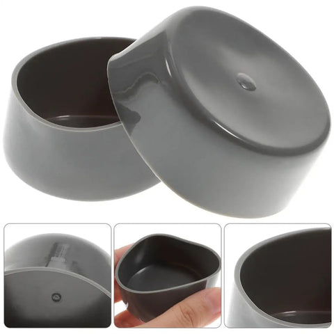 4 Pack Trailer Wheel Hub Bearing Rubber Caps with Water Protection, durable grey caps for trailer axle hubs, shown in detail