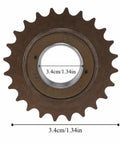 24-Tooth Steel Single Speed Freewheel With 10cm Diameter Threaded Rear Sprocket for fixie and urban bikes.