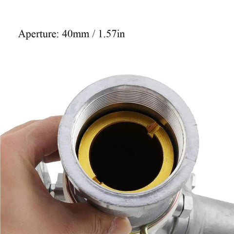 Close-up of the Heavy Duty 1 Inch Aluminum Water Sprayer Gun With 30 To 40 Meter Coverage, showing aperture of 40mm / 1.57in.