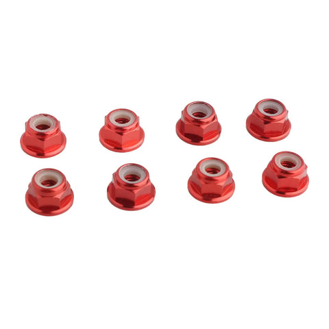 Tune Up Your Ride With These 8 Fresh Red M4 Flange Lock Nuts Built For 1 10 Scale Rc Cars Featuring Serrated Nylon Inserts And Lightweight Aluminum Wheels Upgraded Replacement Hardware, red aluminum nuts