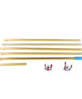 Heavy Duty Aluminum Smoke Detector Removal Tool With 4.85 Meter Telescoping Reach Pole, multiple sections and connectors shown.