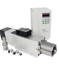 Rugged Air Cooled ATC Spindle Motor Kit With VFD Controller For CNC Router Milling Rig 7500Watt 380Volt BT30 Taper with accessories.