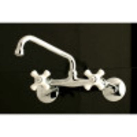 Check Out This Super Cool Solid Brass Two Handle Wall Mount Kitchen Faucet In Trendy Brushed Brass With Drip Free Ceramic Disc Cartridge