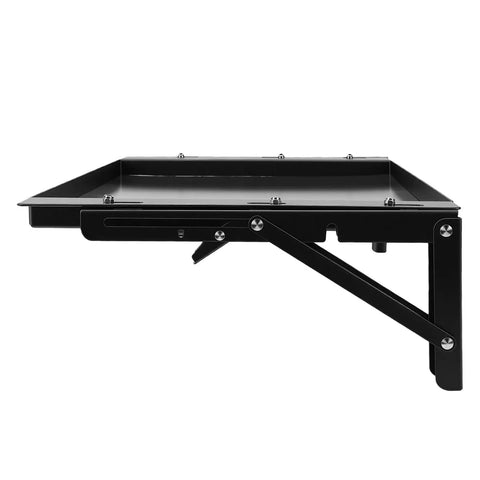 Heavy Duty Foldable Work Table With Removable Magnetic Tool Tray Versatile Mobile Workbench Quick Assemble Solid Design side view showing sturdy metal base.