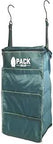 Hanging Luggage Organizer For Carry On Bag Velcro Closet Insert Packing Cubes In Solid Green With Quick Access Compartments