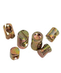 Heavy Duty Furniture Barrel Nuts And Cross Dowel Pins Kit, Slotted Iron Dowel Pins M5 M6 M8, close-up of multiple pins and bolts