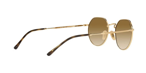 Unisex Round Sunglasses With Gold Frame And Clear Gradient Brown Lenses 51mm Hybrid Hexagonal Round Style Authenticity Guaranteed Authorized Retailer Full Packaging Included Everyday High End Shades, side view