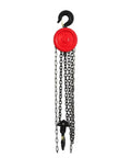 Sturdy Retractable Crane Bracket With Small Tripod Designed For Electric Hoist And Manual Chain Block Lifting Jobs Featuring 2 Ton Capacity Plus 3 Meter Fillet Support To Handle Heavy Loads Smoothly, showing a red pulley and chains.