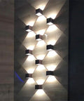 6000K LED Cube Wall Light 4.7 Inch Exterior Die Cast Aluminum IP65 Waterproof Slick Sconce illuminating wall with modern design