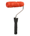 7 Inch Soft Rubber Embossing Paint Roller For Seamless Wall Texturing With Comfort Grip and Reusable Build, featuring bird pattern.