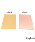 Single sided Ten Pack 1.6mm Thick Copper Clad Plate Laminate PCB For Etching DIY Projects FR4 Glass Fiber 100 X 150Mm front and back view