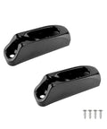 Industrial Grade Kayak and Canoe Nylon Self Lock Rope Tensioner Cleat for Boats, Durable Runner Clam Cleat Cord Lock, 2 Pack Spare Parts for Saltwater Use, Heavy Duty Self Lock Rope Cleat Fits Cords Up to 4mm, black nylon with screws