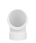 Front view of PVC S And D 90 Degree Long Turn Elbow 4 Inch Hub To Hub Solvent Weld Connection For 4 Inch Sewer And Drain Pipe