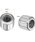 Needle Roller Bearing One Way Clutch Set 8mm Bore 14mm Outer Diameter 12mm Width 3 Pieces Pre Lubricated High Load Capacity No Fuss Install Compact Low Profile For Tight Spaces, 8mm bore 14mm OD 12mm width steel clutch bearing
