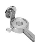 Heavy Duty Stainless Steel Torch Compass Roller Guide For Oxygen Welding And Cutting With Adjustable Gauge Scale Ruler Magnetic Base 50 Cm Length close-up view showing metal parts and ruler.