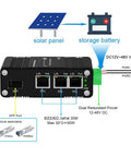 Bulk 40 Pack Factory Price Industrial Gigabit PoE Switch With 3 Ports, Fiber SFP Slot, solar power ready, voltage booster