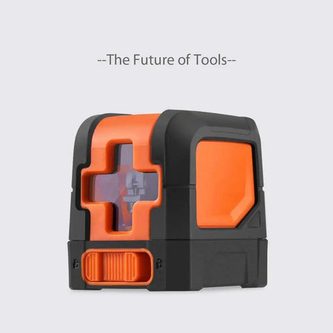 Close-up of a 50 Feet Self Leveling Laser Level With Horizontal And Vertical Cross Line Quick Pendulum Leveling System.