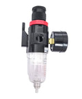 All In One Port FRL Air Treatment Unit For Compressors With Filter Regulator Lubricator Oil Separator And Easy Union Connection Pro Grade Pneumatic Prep Kit For Shop Tools close-up