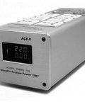 Beefy 3000W 15A Audio Power Conditioner Featuring Patented Dual Inductor Design And Top Shelf Wima Caps For Clean High Fidelity Rig And Zero Static Nonsense Silver Power Outlet Strip with LCD voltage screen.