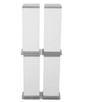 4 Pack White Aluminum Alloy Adjustable Furniture Legs With Height Adjustable Feet for Sofa Desk Replacement Universal Fit
