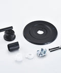 No Fuss Easy Install Posi Temp Valve Trim Kit Replacement Matte Black Finish With Durable Metal Construction, parts displayed