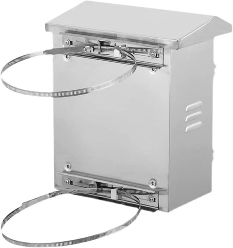 IP67 Waterproof Stainless Steel Junction Box Wall Mounted Electrical Enclosure With Mounting Plate For Outdoor And Indoor Use Durable Weatherproof Metal Box With Reinforced Lock And Hinged Door, front view