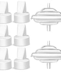 Replacement Duckbill Valves And Backflow Protector Kit For Spectra S1 S2 9 Plus SG, showing 6 valves and 2 protectors