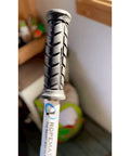 Close-up of ergonomic handle on Ropematic Pro Manual Rope Puller for Fish Tape and Mule Tape Pulling, Wire Tugger and Electrical Tool 42400
