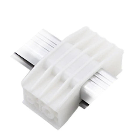 Electric Linear Actuator Slide Block for Push Rod Systems, durable white ABS, side view, Quiet Low Noise Push Rod Slider