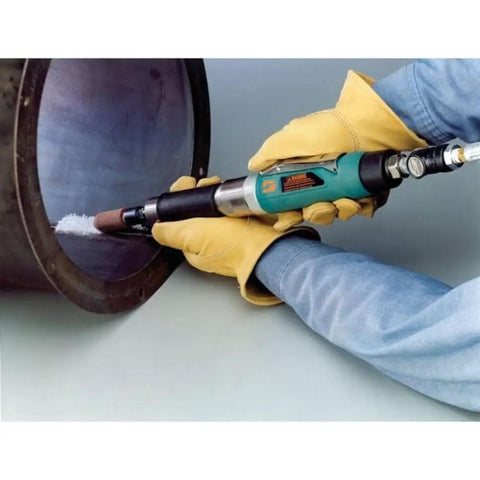 Top Shelf One Hp Straight Line Air Die Grinder With Six Inch Extension Bar Featuring Eighteen Thousand Rpm Rear Exhaust And Dual Quarter Plus Six Mm Collets For Mean Grind Jobs That Kick Serious Tail