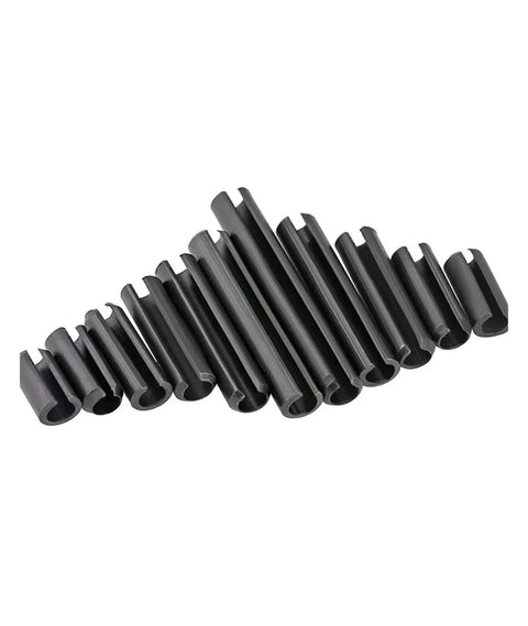 M1.5 To M6 Spring Type Straight Pins 20mm Long 65Mn Carbon Steel Black Zinc Coated Pro Grade Heavy Duty Cotter Pins Dowel Pins