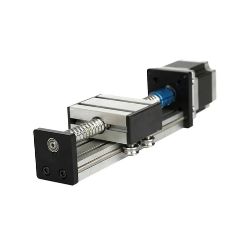 Beefy 200mm Travel Linear Actuator System With SFU1605 Ball Screw And Linear Guide Rails For CNC Tables, close-up angle
