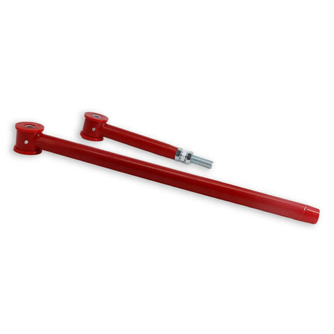 Beefed Up Adjustable Rear Panhard Track Bar With Polyurethane Bushings For 2000 2006 Suburban 1500 2500 Tahoe Avalanche 1500 Yukon 1500 Heavy Duty On Truck Alignment Upgrade red adjustable DOM tubing with threaded end