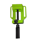 Top Shelf Aluminum Drill Press Vise With 70 Mm Jaw For Mini Bench Clamping and Smooth Drilling Or Polishing Tasks In Vivid Green Finish.